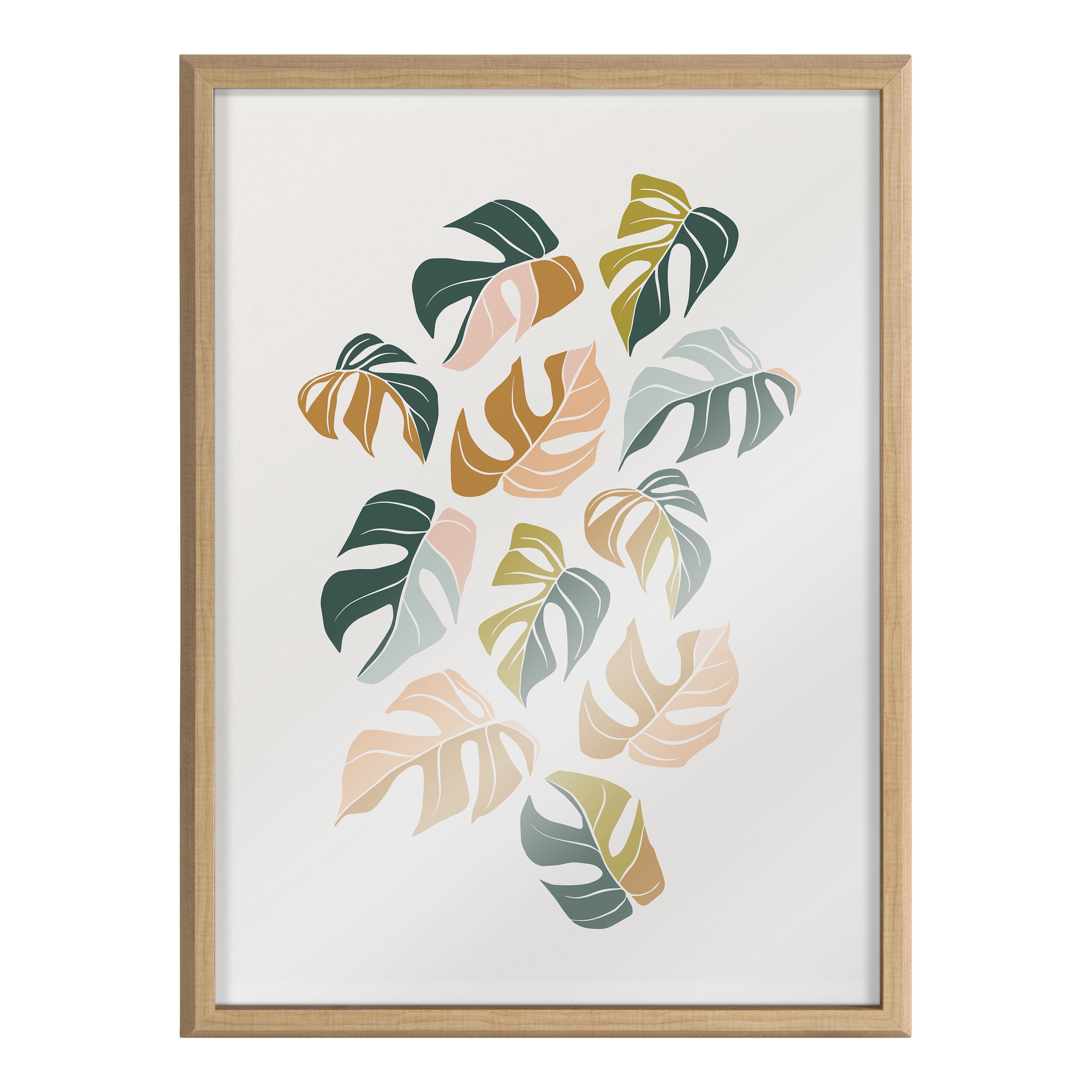 Blake Tropical Leaves 02 18 in x 24 in Framed Painting Art Prints, by Kate and Laurel