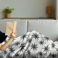 thumbnail image 3 of Compass Soft Flannel Fleece Throw Blanket, Black and White Sketch Style Windrose Discovering New Places Nautical Elements, Cozy Plush for Indoor and Outdoor Use, 60" x 80", Black White, by Ambesonne, 3 of 5