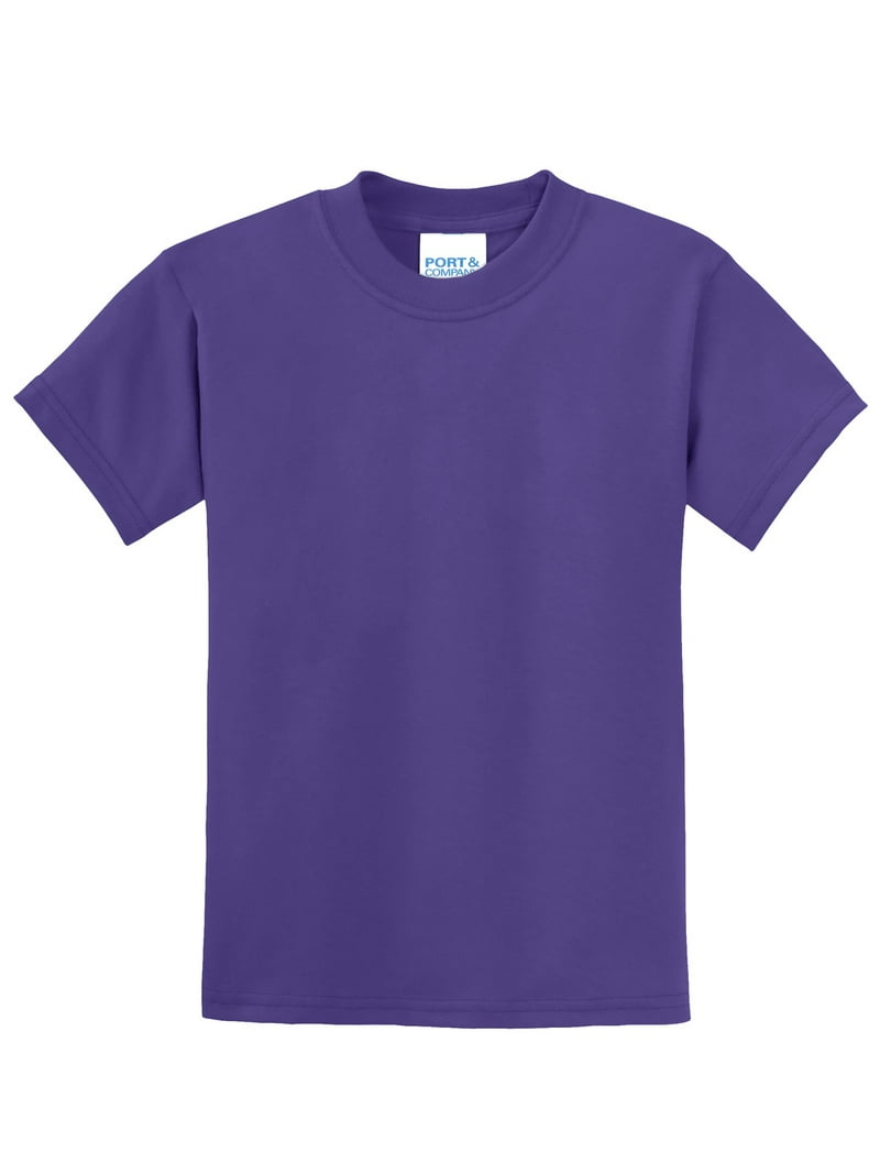 Port & Company Boys' 50/50 Cotton/Poly T-Shirt - PC55Y, 5.5 Oz, Tagless, Safety Colors Available