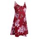 thumbnail image 1 of Vestido de playa Yinane Sin Tirantes Floral Rojo S, 1 of 8