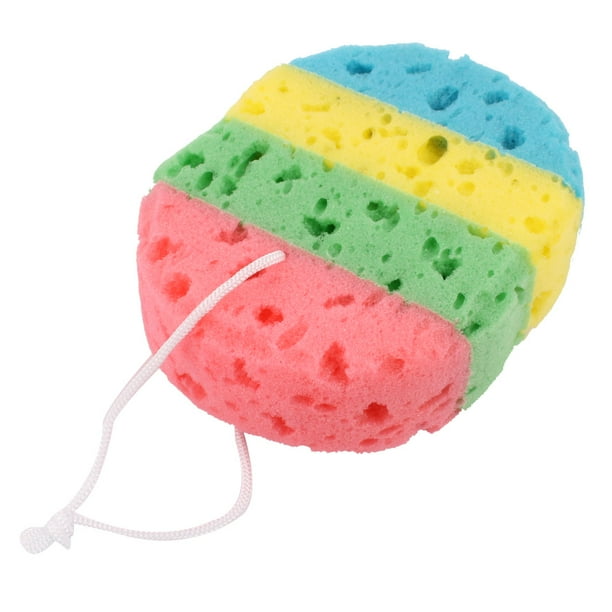 Unique BargainsOval Shaped Exfoliate Puff Loop Soft Shower Body Bath