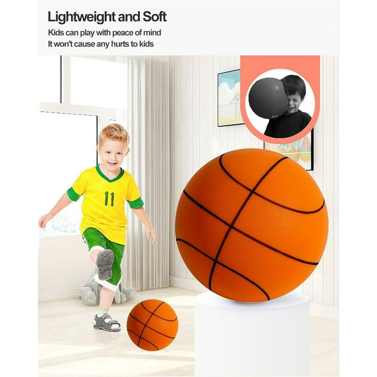 Kids Silent Basketball Squeezable Mute Bouncing Basketball Indoor