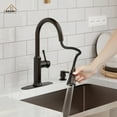 thumbnail image 2 of CASAINC Single Handle Kitchen Faucet with Pull Down Sprayer, Touchless Sensor, Deck Mounted, Matte Black, 2 of 4