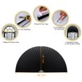 thumbnail image 6 of Arch Window Shades No Tools Light Filtering Fabric Shade Stick on Half Circle Round Pleated Blinds Arched Window Covering for Bedroom Kitchen Bathroom, 6 of 6
