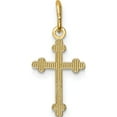 thumbnail image 5 of 14K Yellow Gold Polished Small Budded Cross Charm (19.02 X 9.02) Made In United States k6243, 5 of 6
