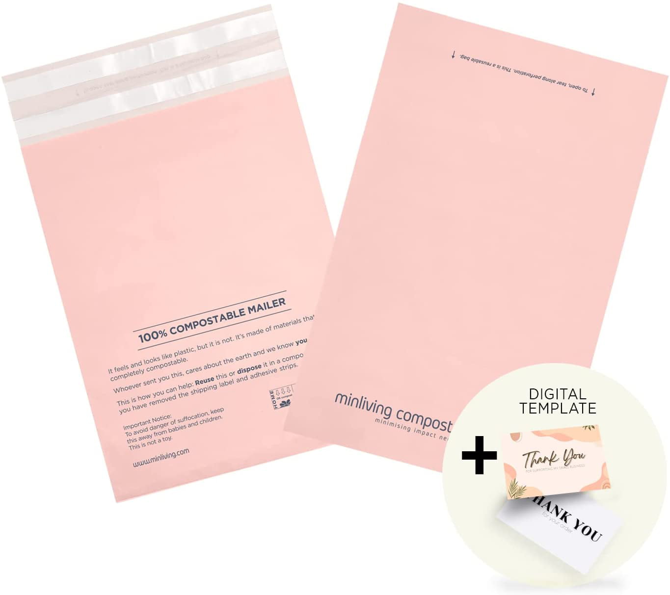 Choose Quantity of Thick HOT PINK Poly Mailer Shipping Envelopes 10X13 #4