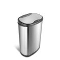 thumbnail image 1 of NINESTARS 13.2 Gal / 50L Motion Sensor Oval Garbage Can, Stainless Steel with Stainless Steel Lid, 1 of 8