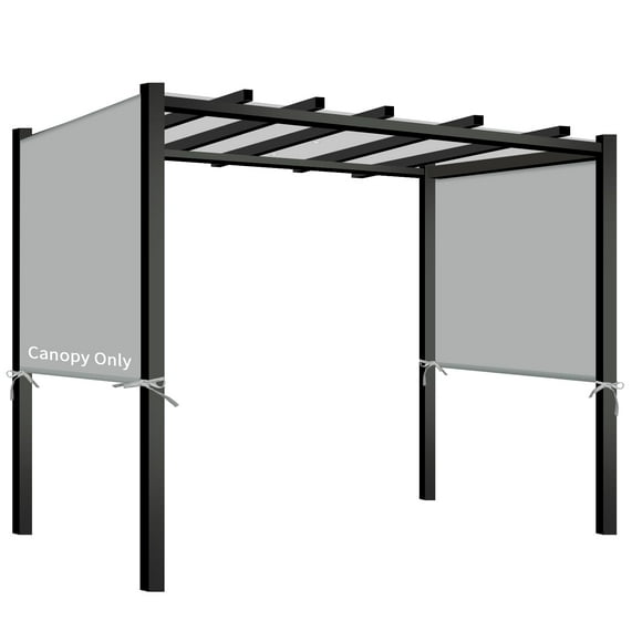 Toldo de repuesto para pérgola, 17 x 6.8 pies, universal, gris