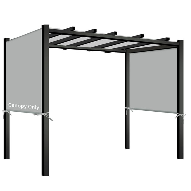 Toldo de repuesto para pérgola, 17 x 6.8 pies, universal, gris