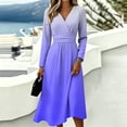 thumbnail image 6 of Floral Dress for Women Elastic Waist Wrap Crossover V Neck a Line Dress Elegant Formal Floral a Line Dress, 6 of 6