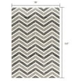 thumbnail image 2 of 7â€™ x 9â€™ Gray Distressed Chevron Area Rug, 2 of 9
