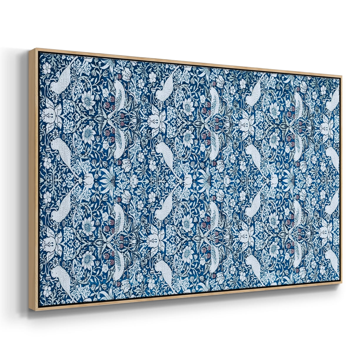 Vintage Abstract Print-LIX Framed in Natural Wood Wood Gallery Wrapped Canvas 27 in. x 41 in.