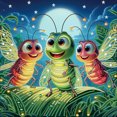 thumbnail image 1 of 5D DIY Con Forma Especial Parcial Divertida Insectos 30x30cm, 1 of 9