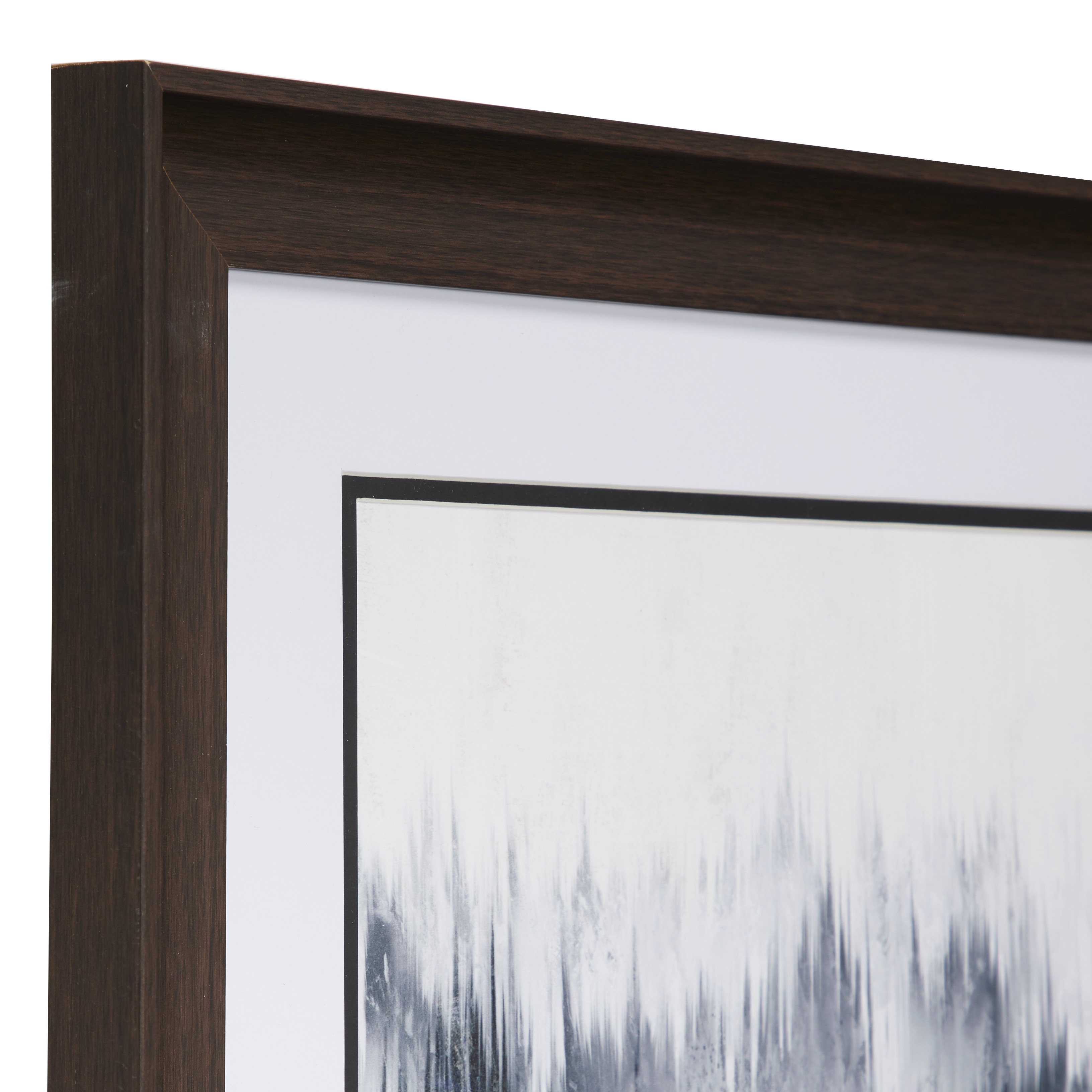 Decmode Black and White Abstract Landscape Painting