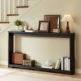thumbnail image 3 of S-HOME Narrow Wooden Console Sofa Table In Black, 70.1"L x 8.7"W x 35.5"H, Perfect For Entranceways And Behind Sofas, 3 of 10