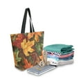 thumbnail image 2 of FORMRS Womens Canvas Tote Bag with Zipper Inner Pocket Shoulder Handbag, Colorful Autumn Leaves, 2 of 7