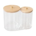 thumbnail image 2 of Fiudx Caja de Algodón Cosmético, Tarro de Almacenamiento con Tapa Transparente, Contenedor Apilable para Condimentos, Organizador de Escritorio para Baño, Diseño Compacto, Elegante Estelo Europeo, Fá, 2 of 3