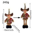 thumbnail image 2 of AmaMary Christmas Retractable Decorative Figurines Christmas Snowman Reindeer Santa Plaid Standing Home Decor Dolls Doors Windows Tables Trees Festive Christmas Gifts, 2 of 6