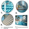 thumbnail image 3 of Designart "Skyscraper Shadows in Turquoise Miami" Cityscapes Floater Framed Canvas Print, 3 of 7