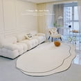 thumbnail image 4 of Carpet Simple Thickened Densified Odorless Machine Washable Area Rug for Living Room Irregular Shape Milky White 120x160cm/47.2x63in, 4 of 6