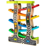 Toy To Enjoy Wooden Racer Ramp Car Vehicle Playset (16 Pieces)