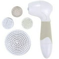 thumbnail image 1 of 4-in-1 Waterproof Facial and Body Cleansing Brushing System- Tan, 1 of 4