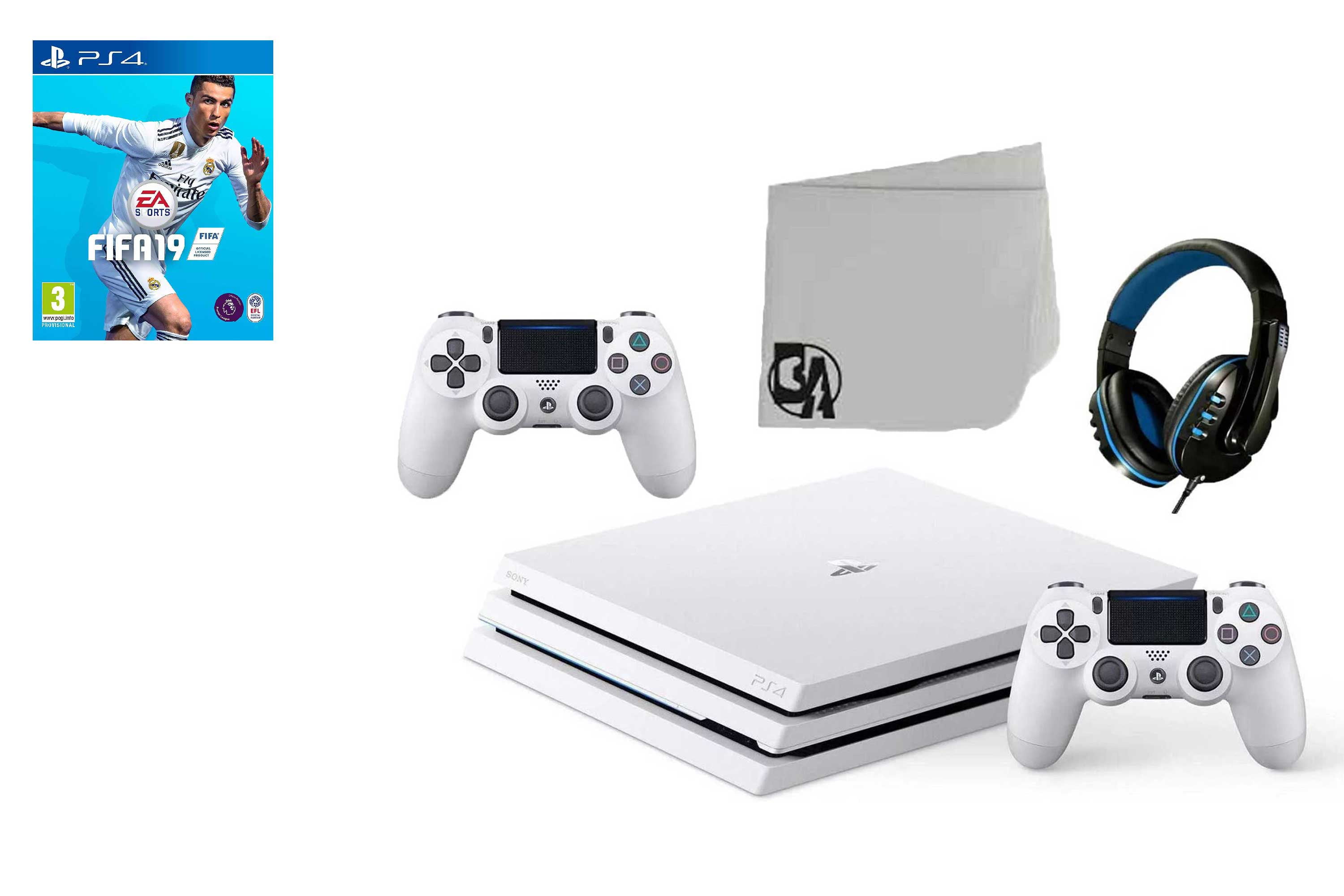 respektfuld Berri Illustrer Sony PlayStation 4 Pro Glacier 1TB Gaming Consol White 2 Controller  Included with God of War BOLT AXTION Bundle Used - Walmart.com