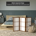 thumbnail image 2 of Red Lantern 3 ft. Short Double Cross Shoji Screen - Walnut - 3 Panels, 2 of 6