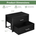 thumbnail image 2 of Stackable Storage Drawers Closet Organizers and Storage Fabric 2 Drawer Dresser for Bedroom Set of 2 Black Modern Black, 2 of 16