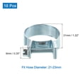 thumbnail image 2 of Unique Bargains 10Pack Mini Fuel Line Pipe Hose Clamp Clip, Adjustable 21-23mm, Zinc Plated, 2 of 5