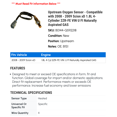 thumbnail image 2 of Upstream Oxygen Sensor - Compatible with 2008 - 2009 Scion xD 1.8L 4-Cylinder 2ZR-FE VIN U FI Naturally Aspirated GAS, 2 of 2