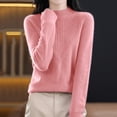thumbnail image 5 of Breezora Chandail Col Roulé Semi-Confortable pour Femmes Manches Longues Coupe Ample pour Automne Hiver Confort Taille m Rose, 5 of 5
