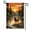B, variant on XaaKee Yard Flags Majestic Buck Evening Radiance Yard Flag Double-sided High-Quality White Linen Small Garden Flags Outside Decor 12x18Inch
