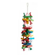 Prevue Bodacious Bites Tower Bird Toy 1 Count - (6"L x 6"W x 21"H) Pack of 3