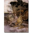 thumbnail image 1 of Ceramic Tile Mural-Arthur Rackham Illustration Painting 8. 12.75" w x 17" h using (12) 4.25 x 4.25 ceramic tiles, 1 of 3
