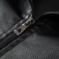 thumbnail image 4 of Xdegoge Men's Faux Leather Motorcycle Jacket Classic Zip Up Moto Biker Coat with Turn Down Collar Vintage PU Casual Outerwear for Fall Winter Daily Street Wear, 4 of 9