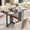Grayish Black, variant on LotFun Folding Dining Table with 2 Storage Racks, Space Saving Dining Table with 6 Wheels, Kitchen Table for Small Spaces