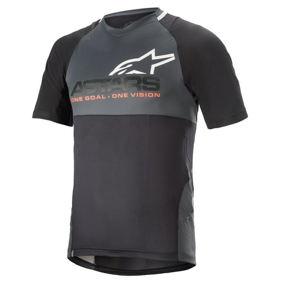 Alpinestars Drop 8.0 Mens SS MTB Mountain Bike Jersey Black/Coral LG