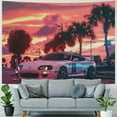 thumbnail image 4 of Orinice  Car Tapestry Sunset Jdm Car Sup on The Roadside Wall Hanging Aesthetic Decoration For Bedroom Living Room Wall Art Tapestries  40x30inch, 4 of 6