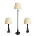 thumbnail image 1 of "Elegant Designs Restoration Bronze Three Pack Lamp Set (2 Table Lamps, 1 Floor Lamps)", 1 of 3