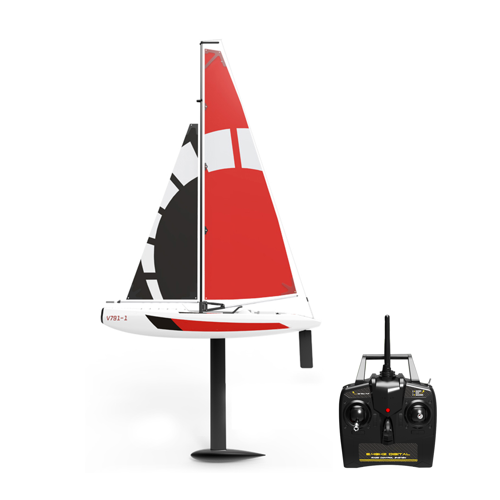 Walmeck Remote Control Sailboat, 2.4Ghz 2Channel Competition Remote