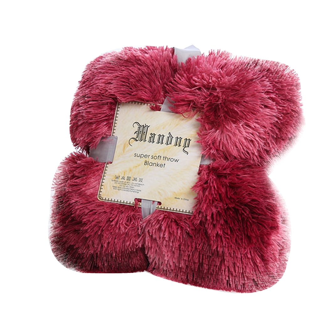 Dido Fluffy Sofa Throw Blanket Decorative Long Plush Fuzzy Bed Throw