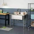 thumbnail image 3 of TRINITY EcoStorage® 32x16 Stainless Steel Utility Sink w/Pull-Out Faucet, 3 of 11