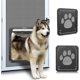 thumbnail image 4 of Puerta con mosquitera para perros, puerta interior de 26*20,5 cm, puerta con mosquitera para mascotas con cerradura, estampado de pata de perro, puerta con mosquitera antimordida p, 4 of 4