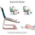thumbnail image 2 of Laptop Stand, Ergonomic Aluminum Laptop Mount Computer Stand, Detachable Laptop Riser，Notebook Holder Stand Compatible with MacBook Pro/Air HP Samsung Huawei ，All 10-15.6" Laptops(Rose Gold), 2 of 8