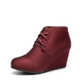 thumbnail image 1 of Botines DREAM PAIRS TOMSON Burdeos con Cuña y Cordones Talla 6, 1 of 8