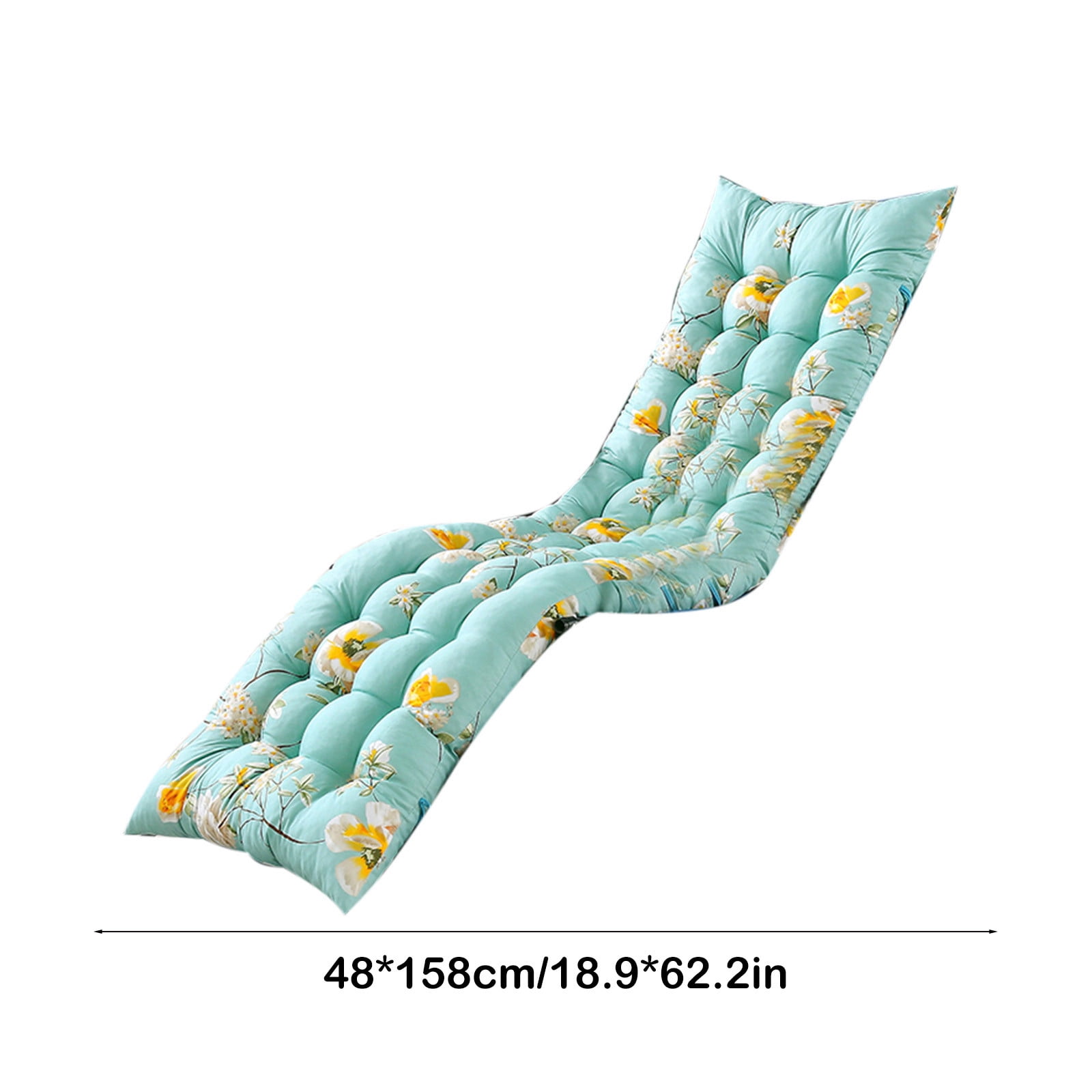 Bxaolu Rocking Chair Cushion, Non-Slip Comfortable Rocking Chair Cushions Indoor with Ties,Floral Rocking Chair Pads for Patio Furniture, Porch Garden, 62.2x18.89in