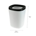 thumbnail image 5 of Bath Bliss 2 Tone 2 Piece Wastebasket in Black & White - 7.2"x 7.2"x 9.8", 5 of 9