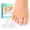 Clear, variant on Welnove Hammer Toe Corrector - 6 Pack Soft Gel Toe Splints & Straighteners to Realign Bent, Curled, Crooked, Claw & Hammer Toes, Men & Women, Large, Beige