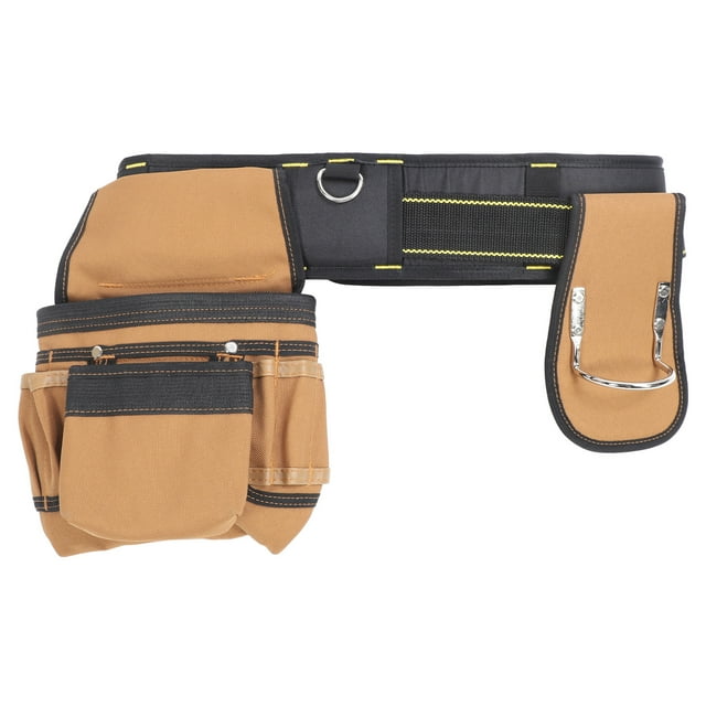 Cinturón De Herramientas, 12 Bolsillos Bolsa De Herramientas Magnética Cinturón De Herramientas Acolchado Resistente Bolsa Desmontable Cintura Ajustable Bolsa De Herramientas De Cintura De Liberación